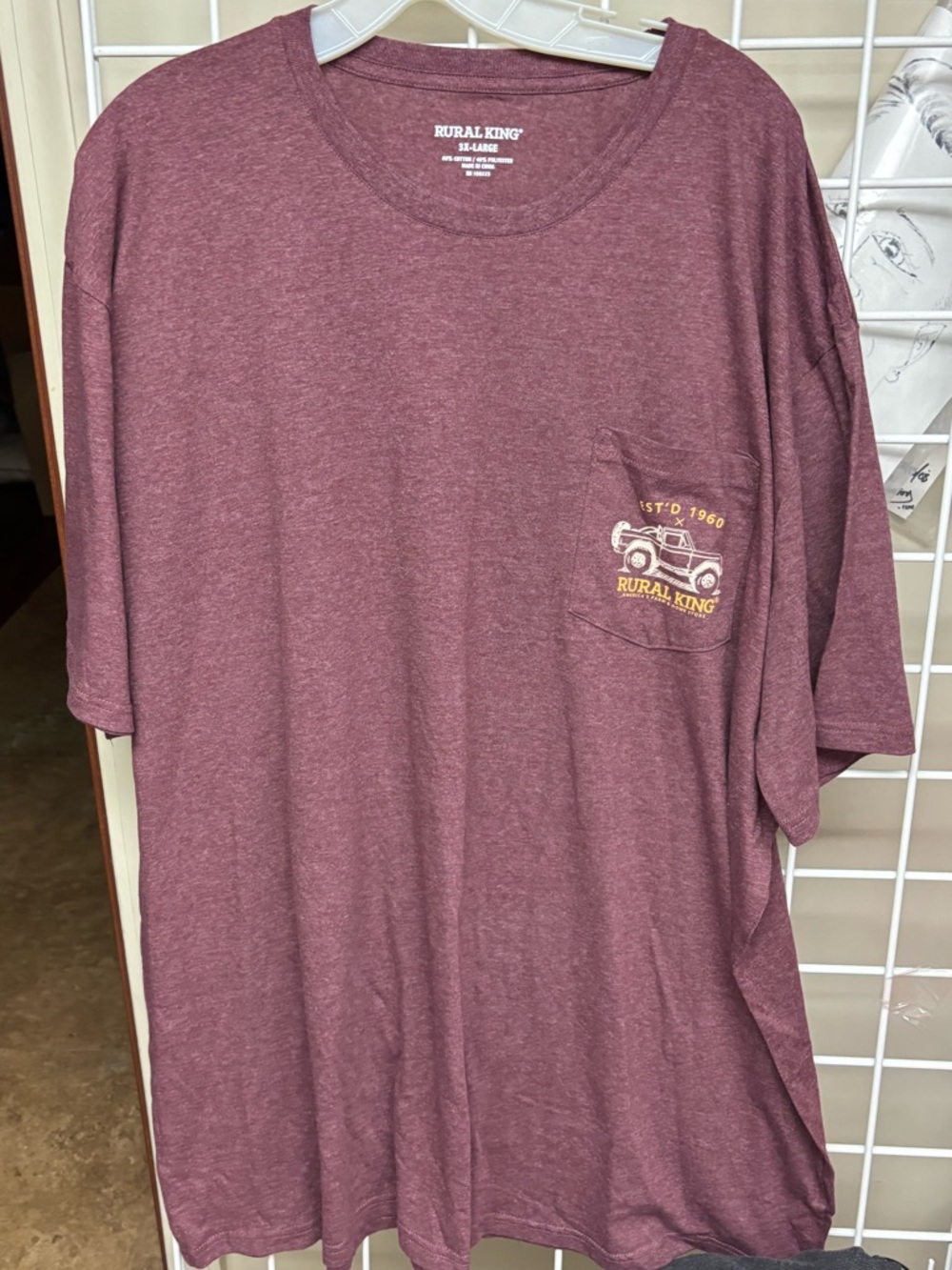 Rural King America’s Farm & Home Store Pocket T-Shirt Size 3XL EUC 60/40 Blend.